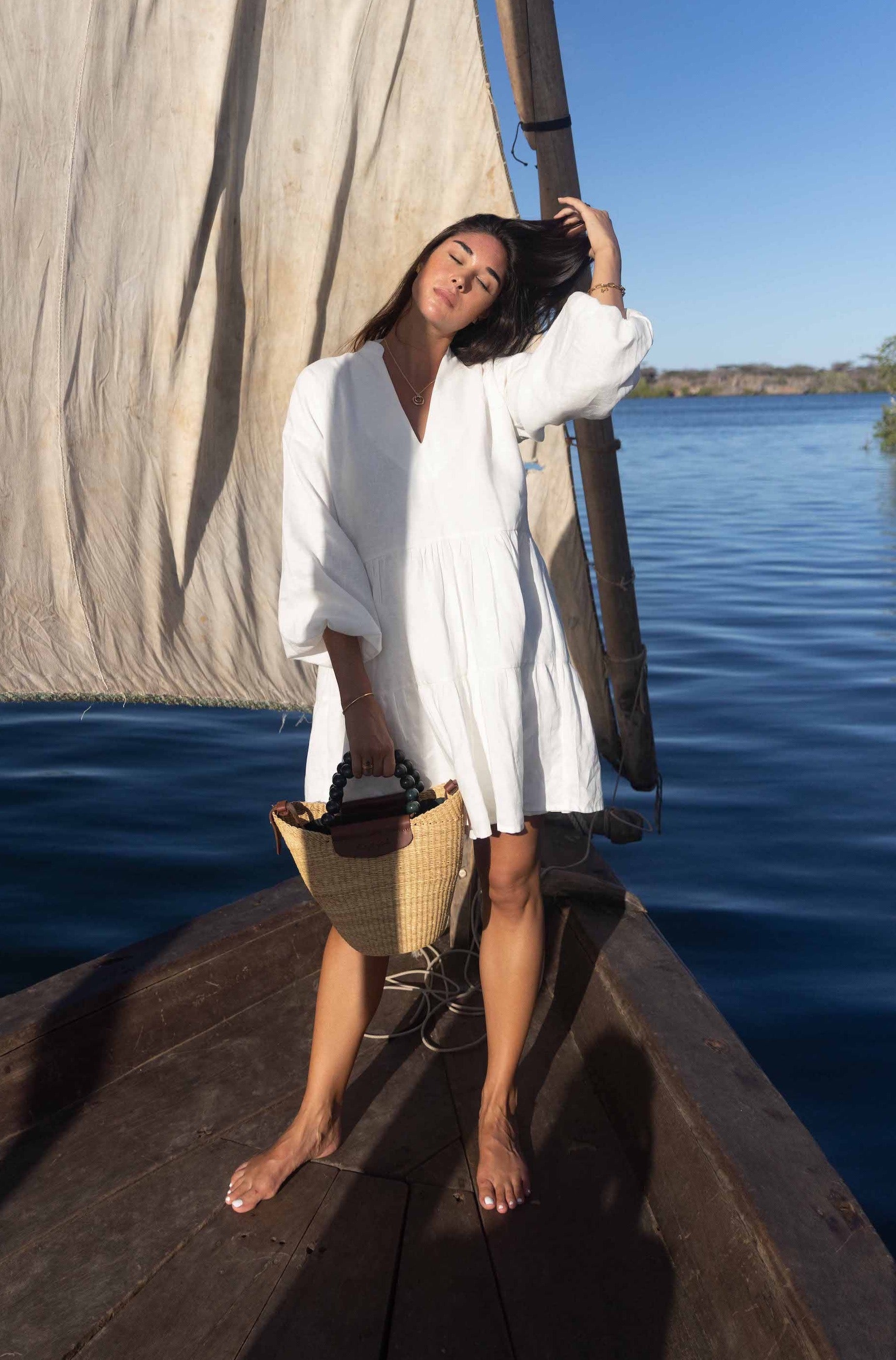 ZOE DRESS - OFF WHITE