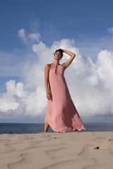 SAMA DRESS - MISTY ROSE