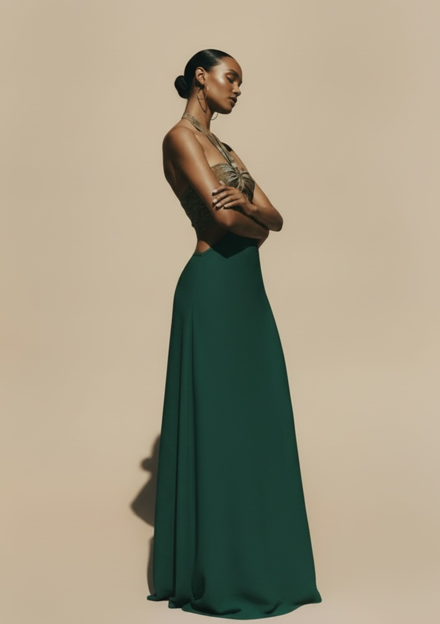 LAUREEN BATIK DRESS - TEAL GREEN