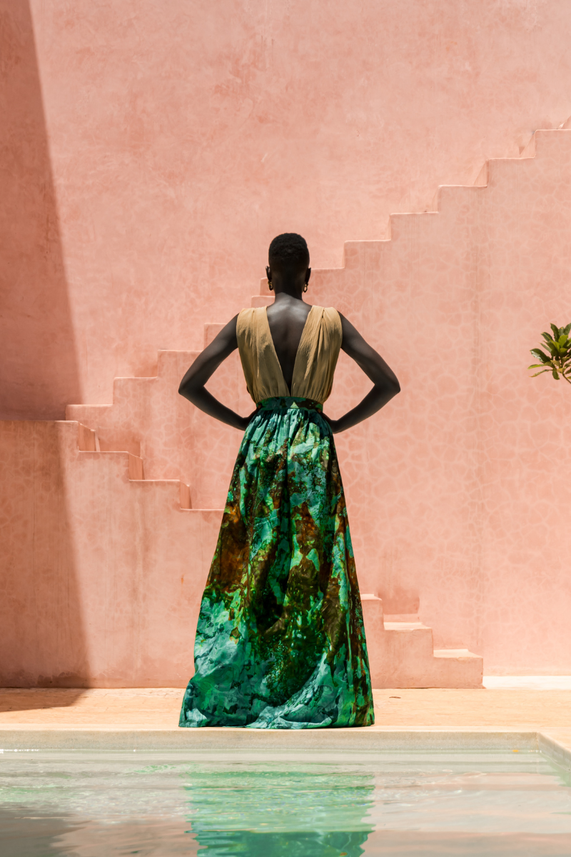 SUN DRESS - TEAL GREEN