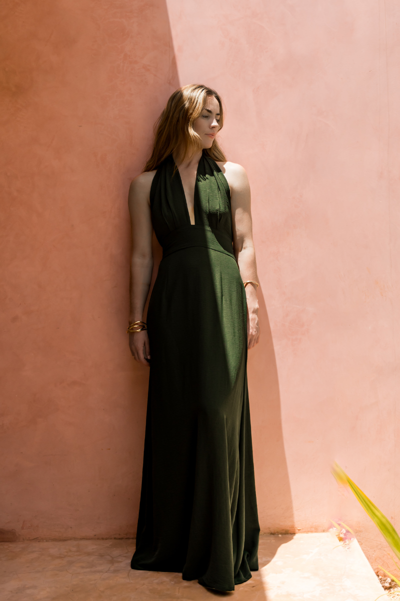 ELIANA DRESS - DARK OLIVE