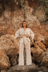 ELORA LINEN SHIRT - WHITE