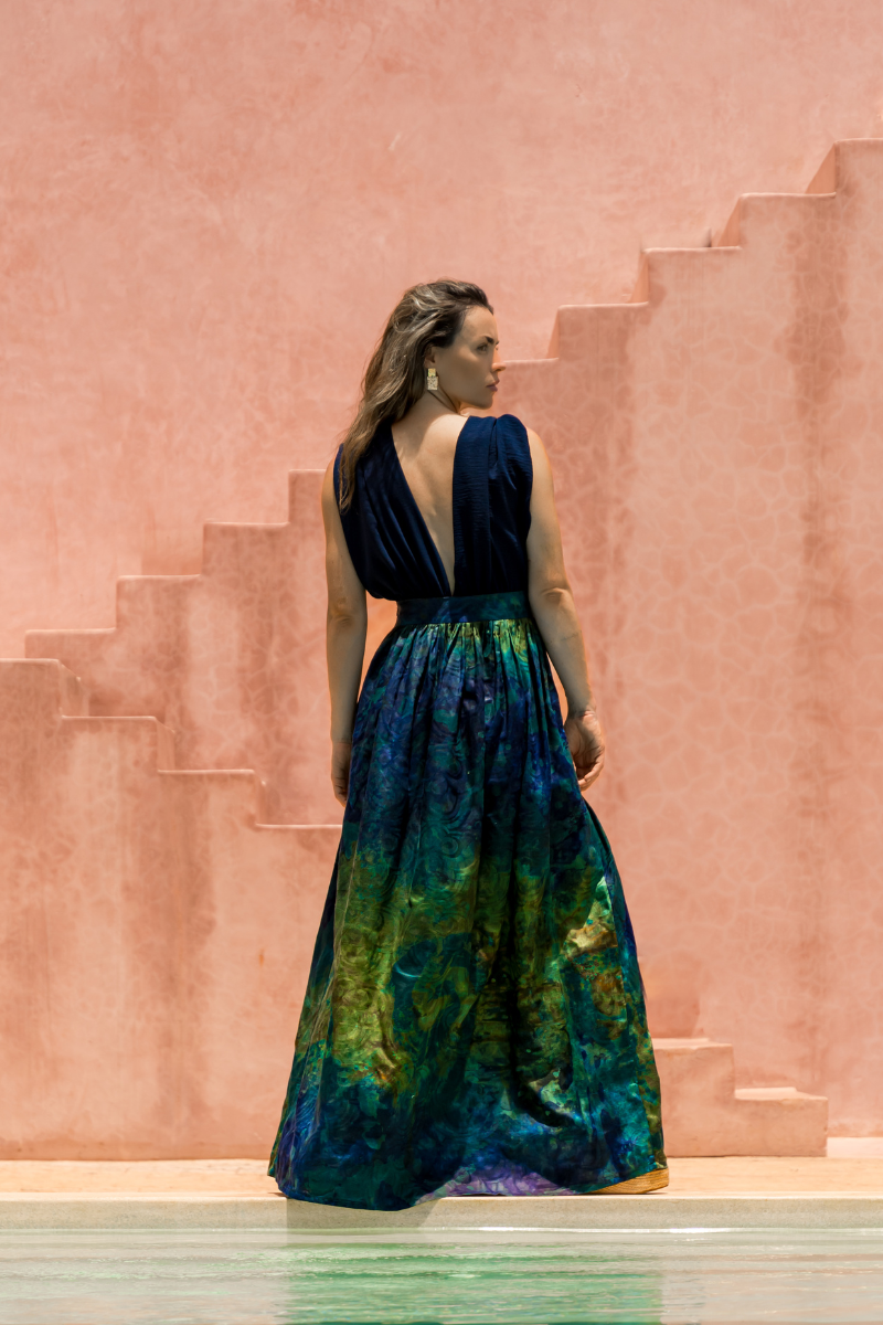 SUN DRESS - DARK BLUE