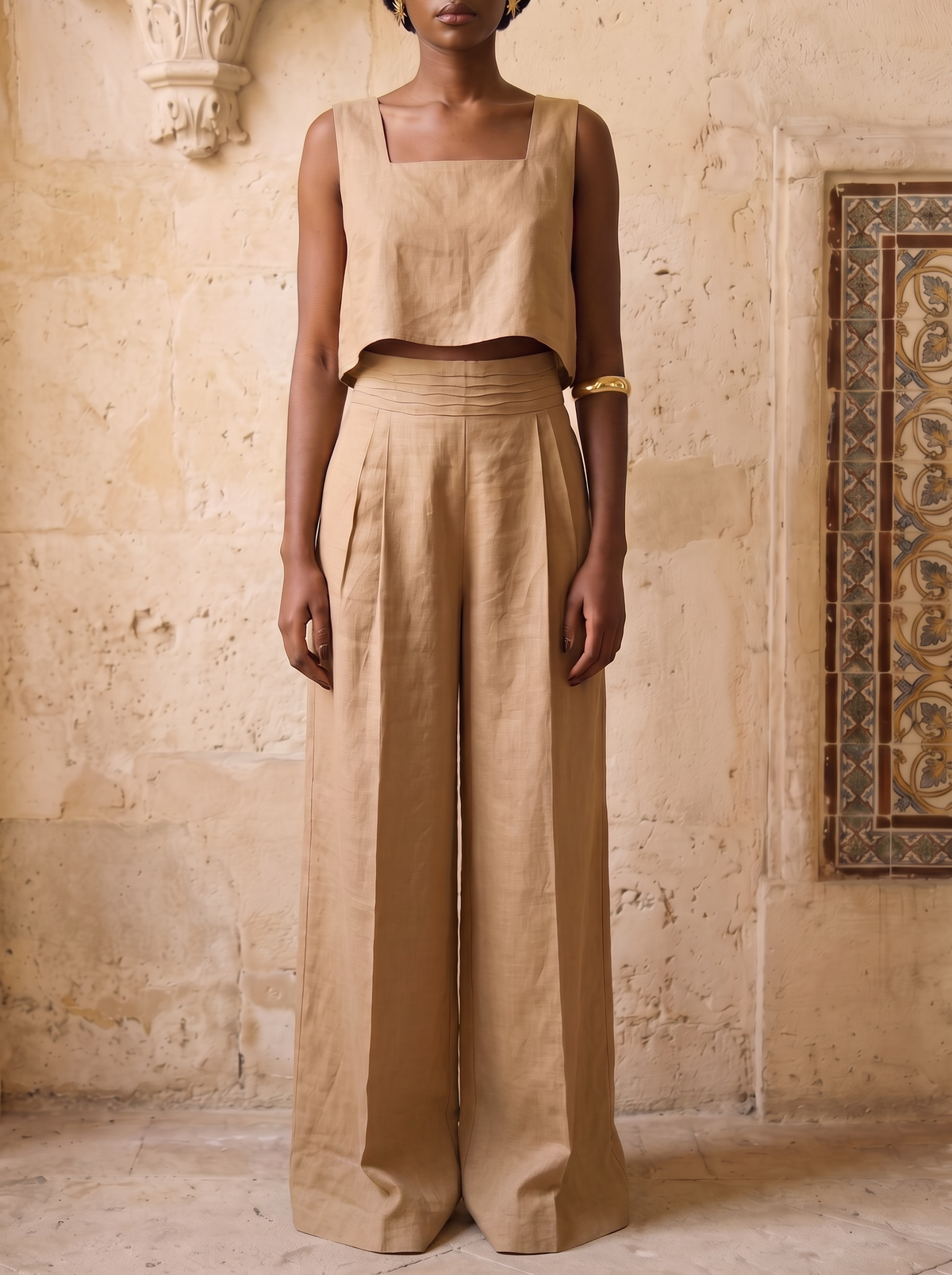 TAMARA PANTS - LION BEIGE