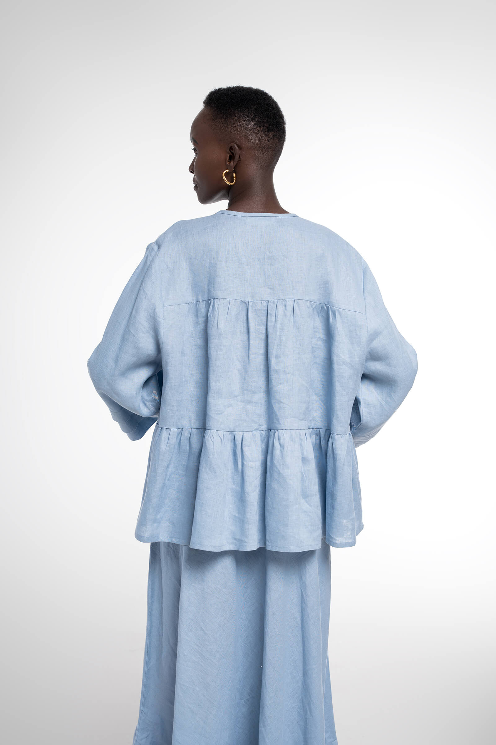 ISLA TOP - DUSKY BLUE