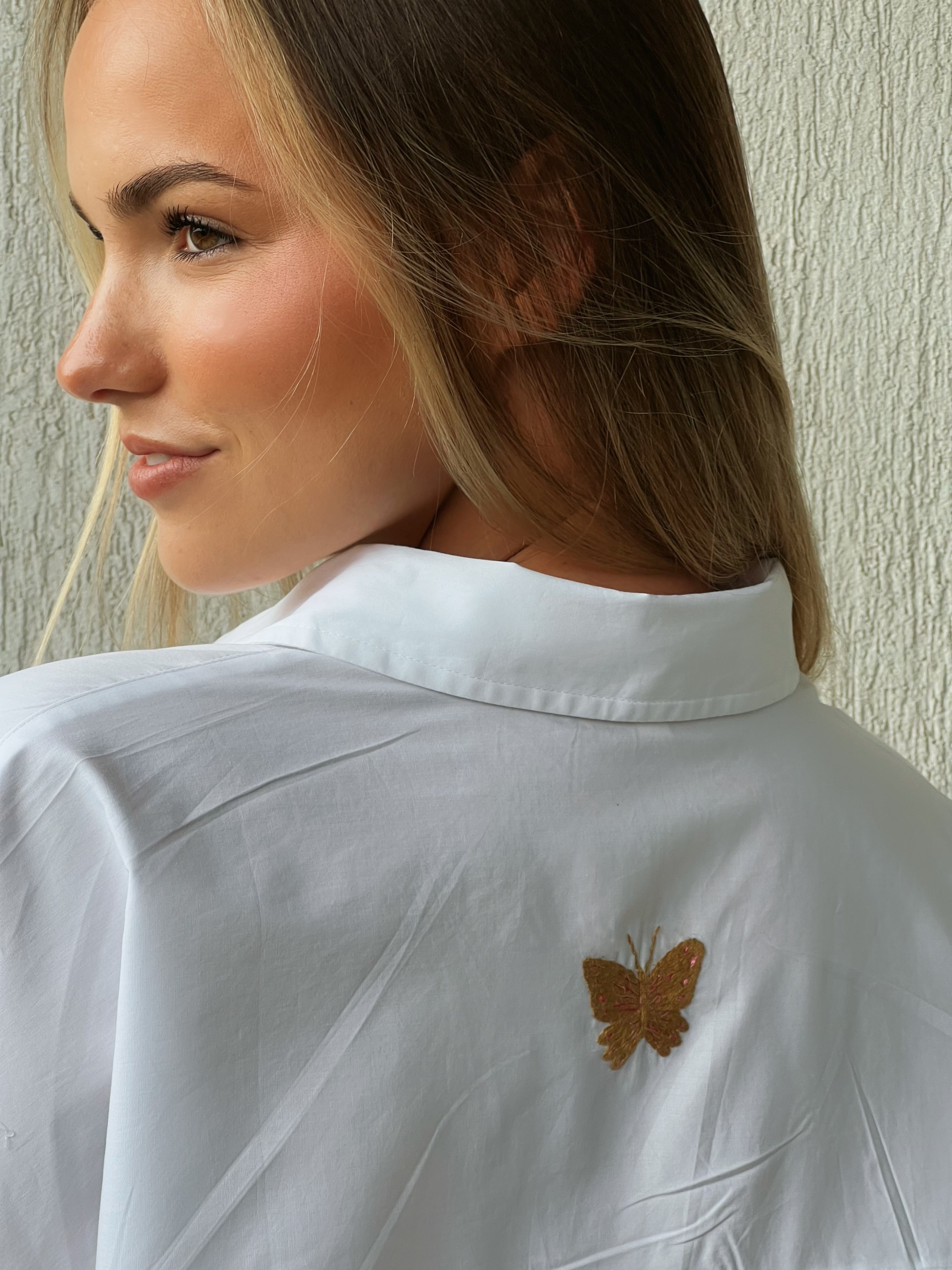 SAVANNAH POPLIN SHIRT - GOLDEN TRIM