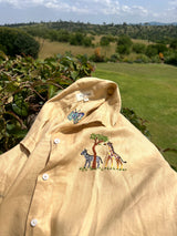 SAVANNAH OVERSIZED LINEN SHIRT SANDY - UNDER THE ACACIA TREE