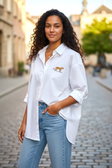 SAVANNAH LOOSE FIT POPLIN SHIRT - WHITE