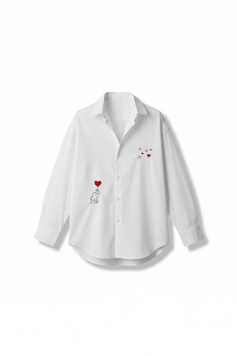 VALENTINE POPLIN SHIRT - WHITE
