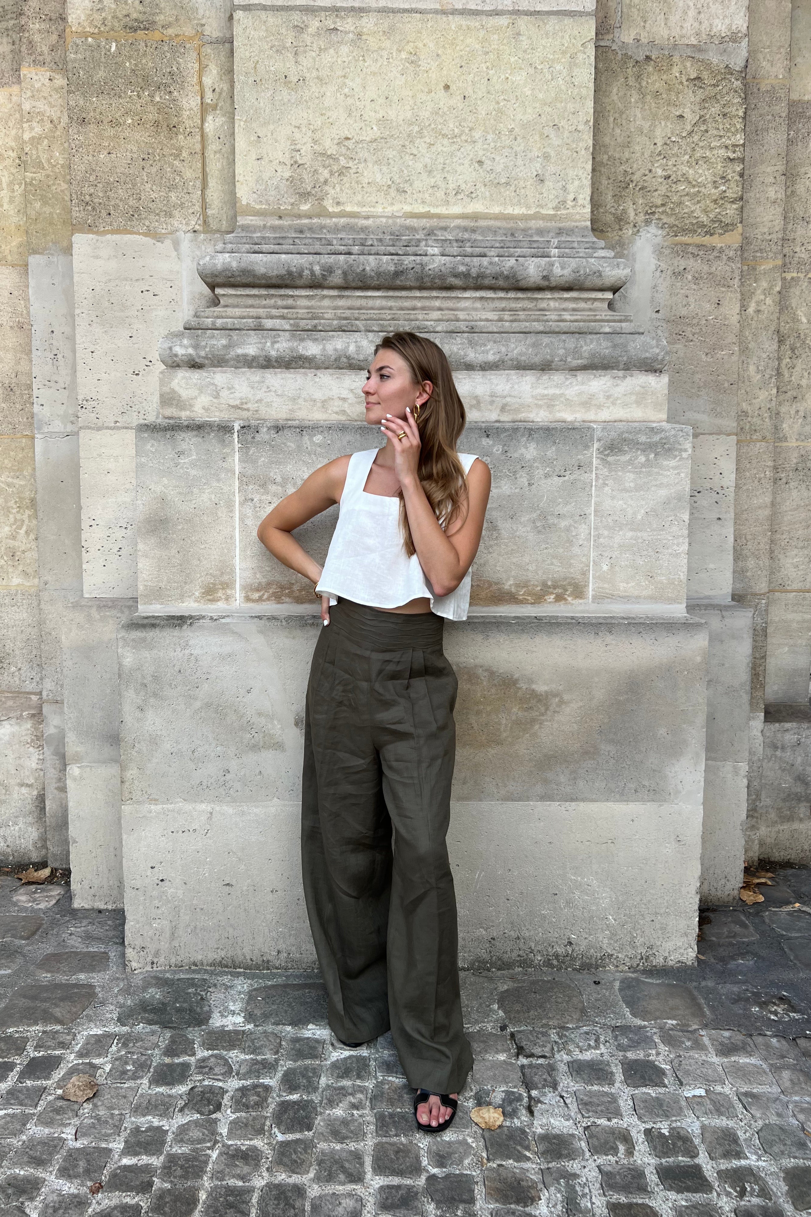 TAMARA PANTS - DARK OLIVE