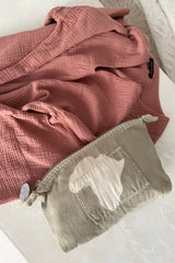 WASH BAG AFRICA MAP - GREY