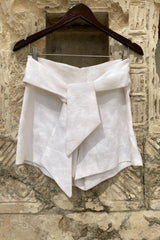AVA TIE SHORTS - OFF WHITE