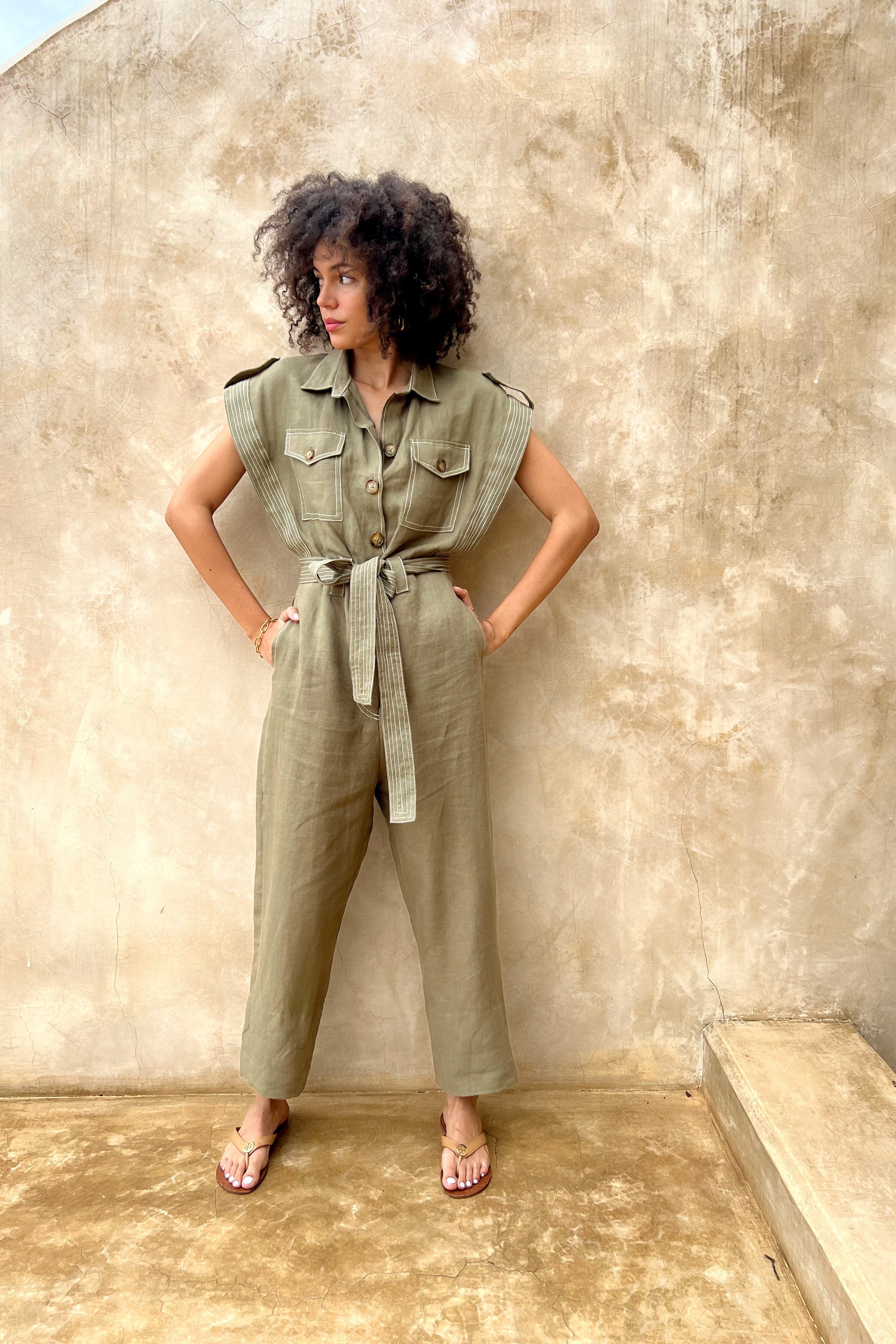 ELSA JUMPSUIT - KHAKI