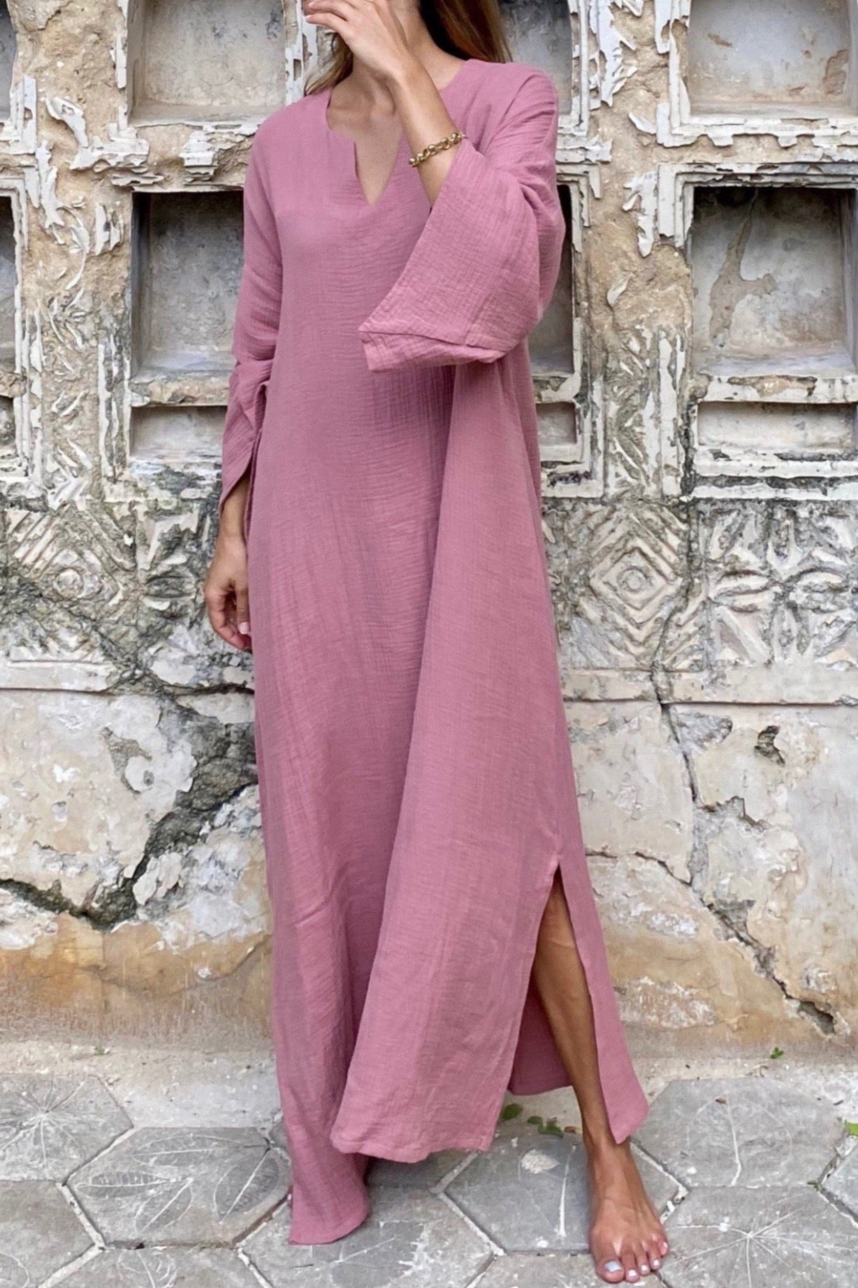 LARA DRESS - DUSTY PINK