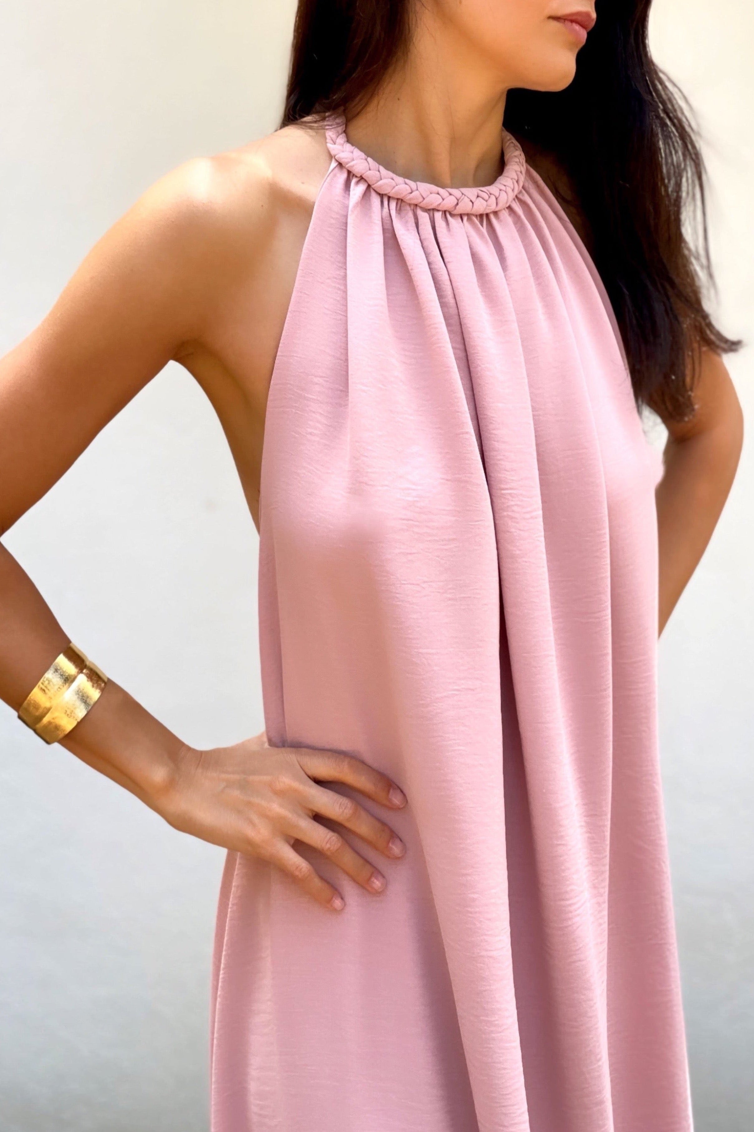 ROXIE DRESS - DUSTY PINK
