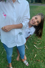SAVANNAH LOOSE FIT SHIRT - FLAMINGO & ELEPHANT