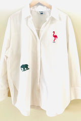SAVANNAH LOOSE FIT SHIRT - FLAMINGO & ELEPHANT