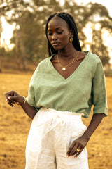 NIKA SHIRT - PISTACHIO GREEN