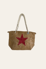 OVERNIGHT BAG RED STAR - BAMBOO