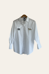 SAVANNAH LOOSE FIT POPLIN SHIRT - WHITE