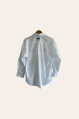 SAVANNAH LOOSE FIT POPLIN SHIRT - WHITE