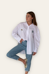 SAVANNAH  OS POPLIN  SHIRT - WHITE