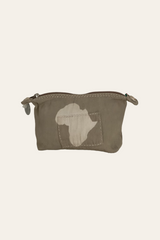 WASH BAG AFRICA MAP - GREY