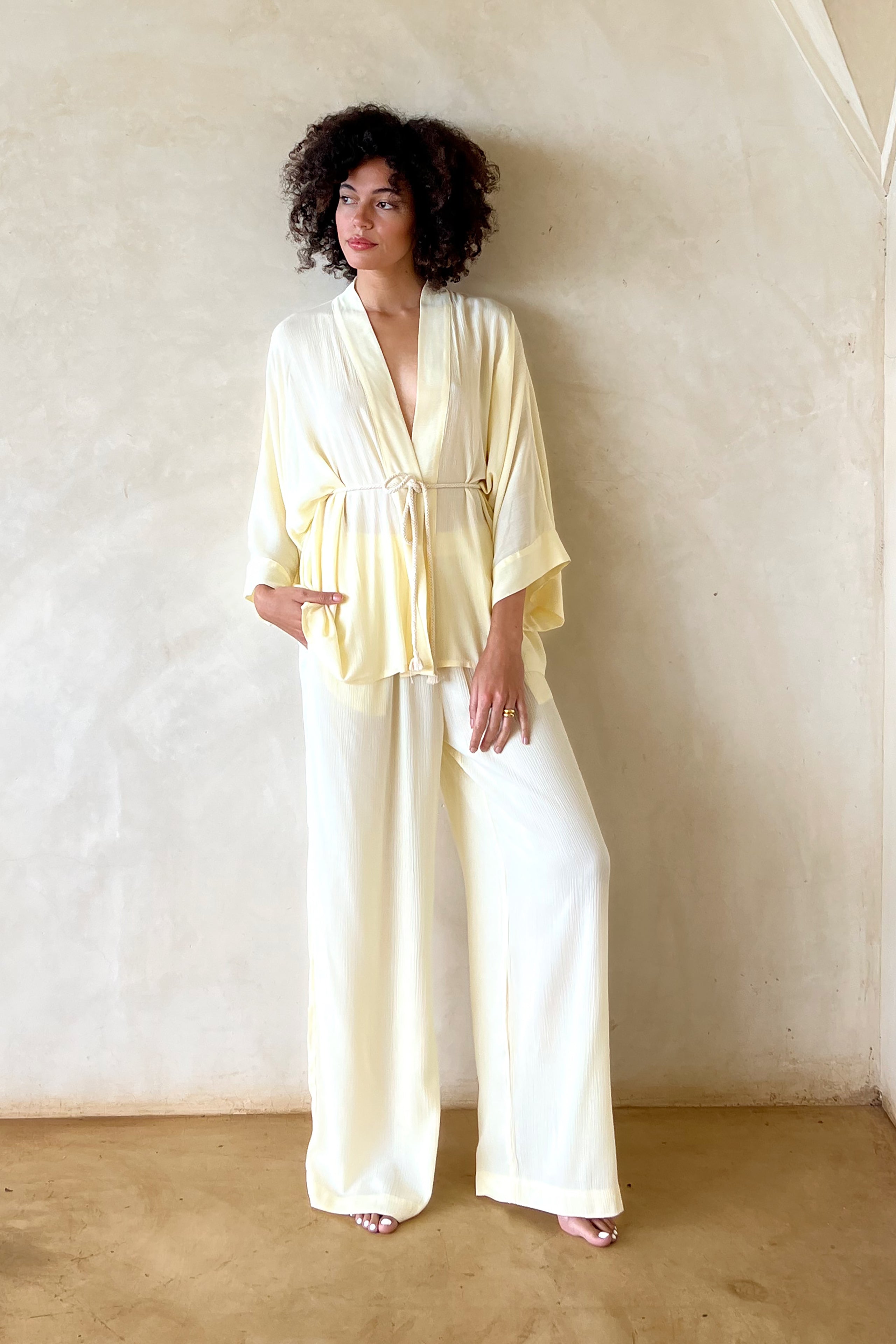 LINDA KIMONO SET - IVORY