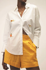 SAVANNAH OVERSIZED POPLIN SHIRT - LION PARROT CHEETAH