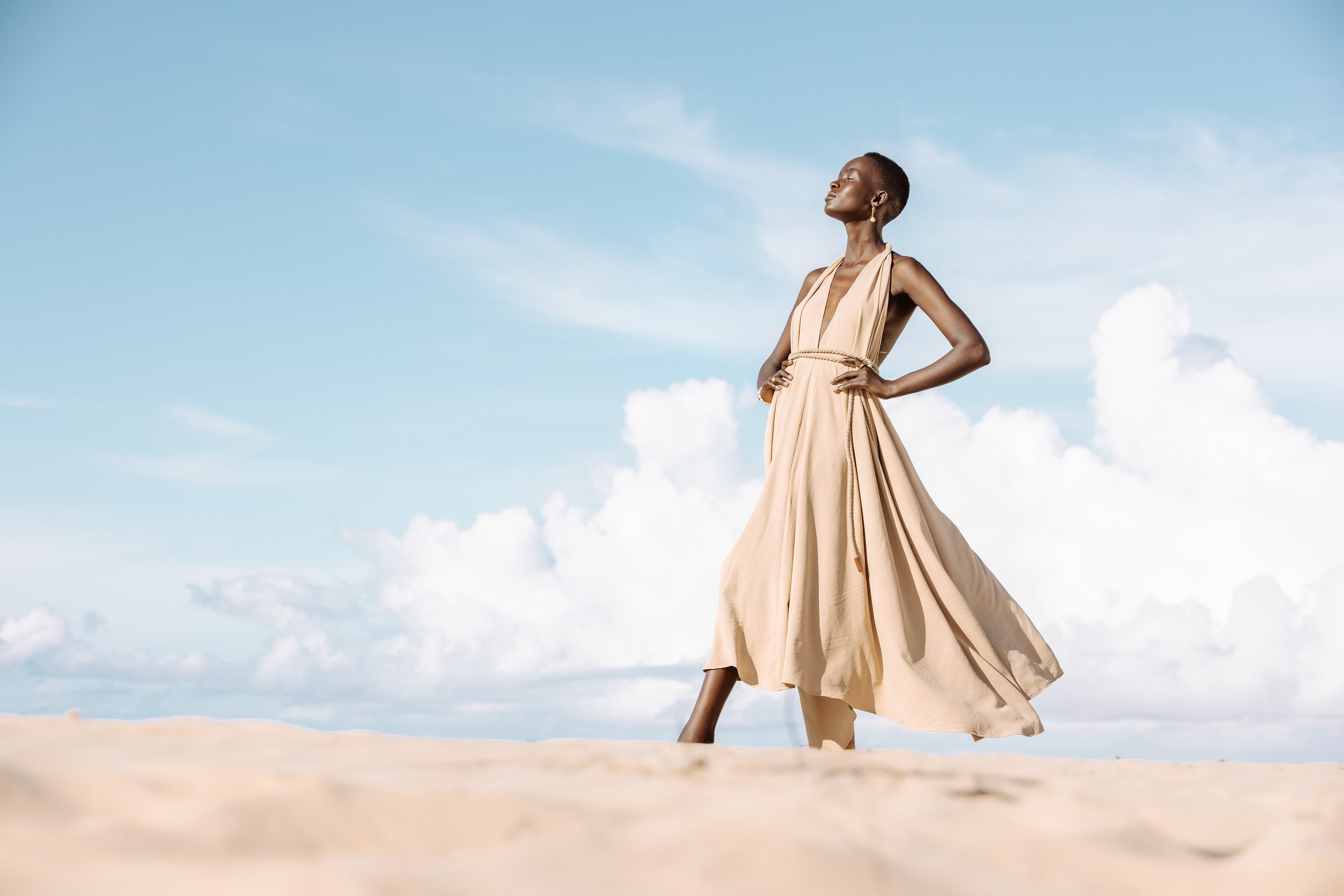 SHAYNA DRESS - BEIGE SHAYNA DRESS - BEIGE