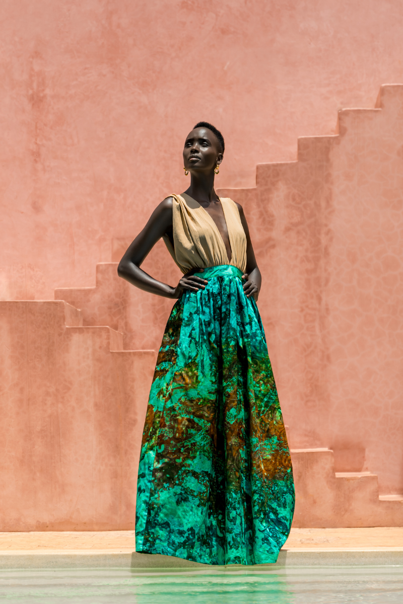 SUN DRESS - TEAL GREEN