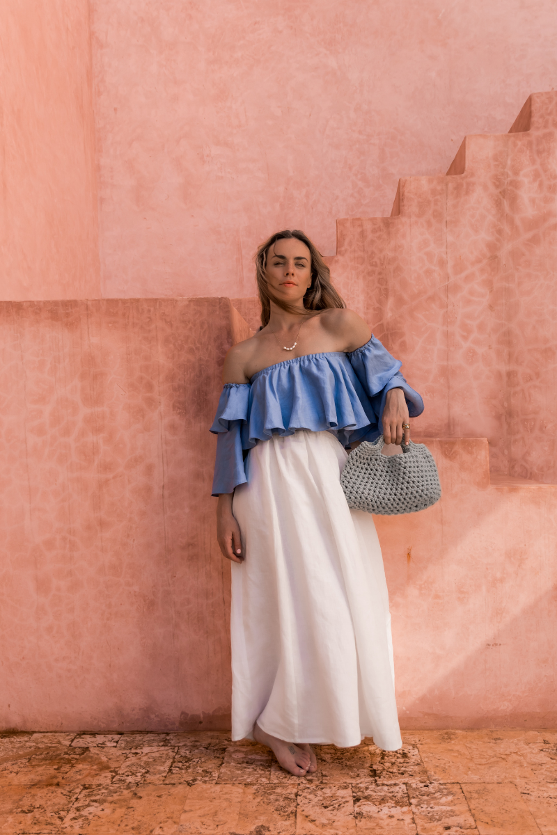 HELIA TOP - SMOKEY BLUE