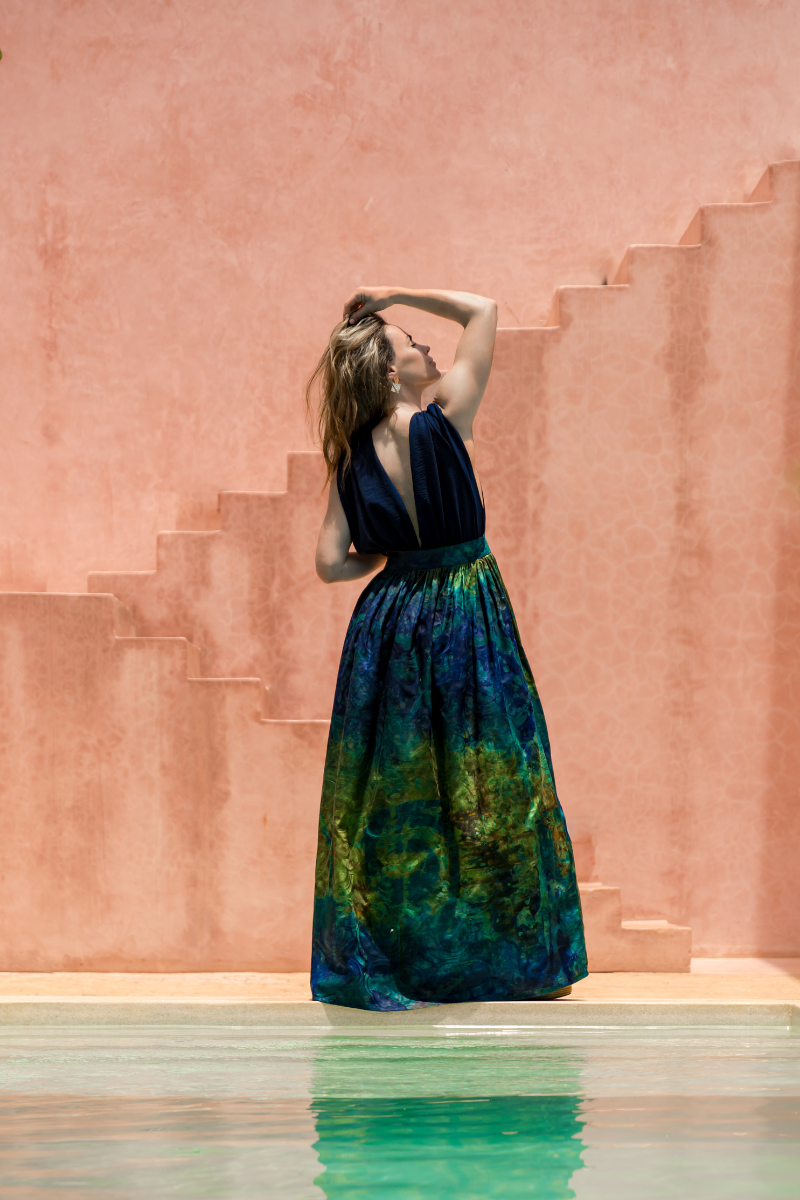 SUN DRESS -  DARK BLUE