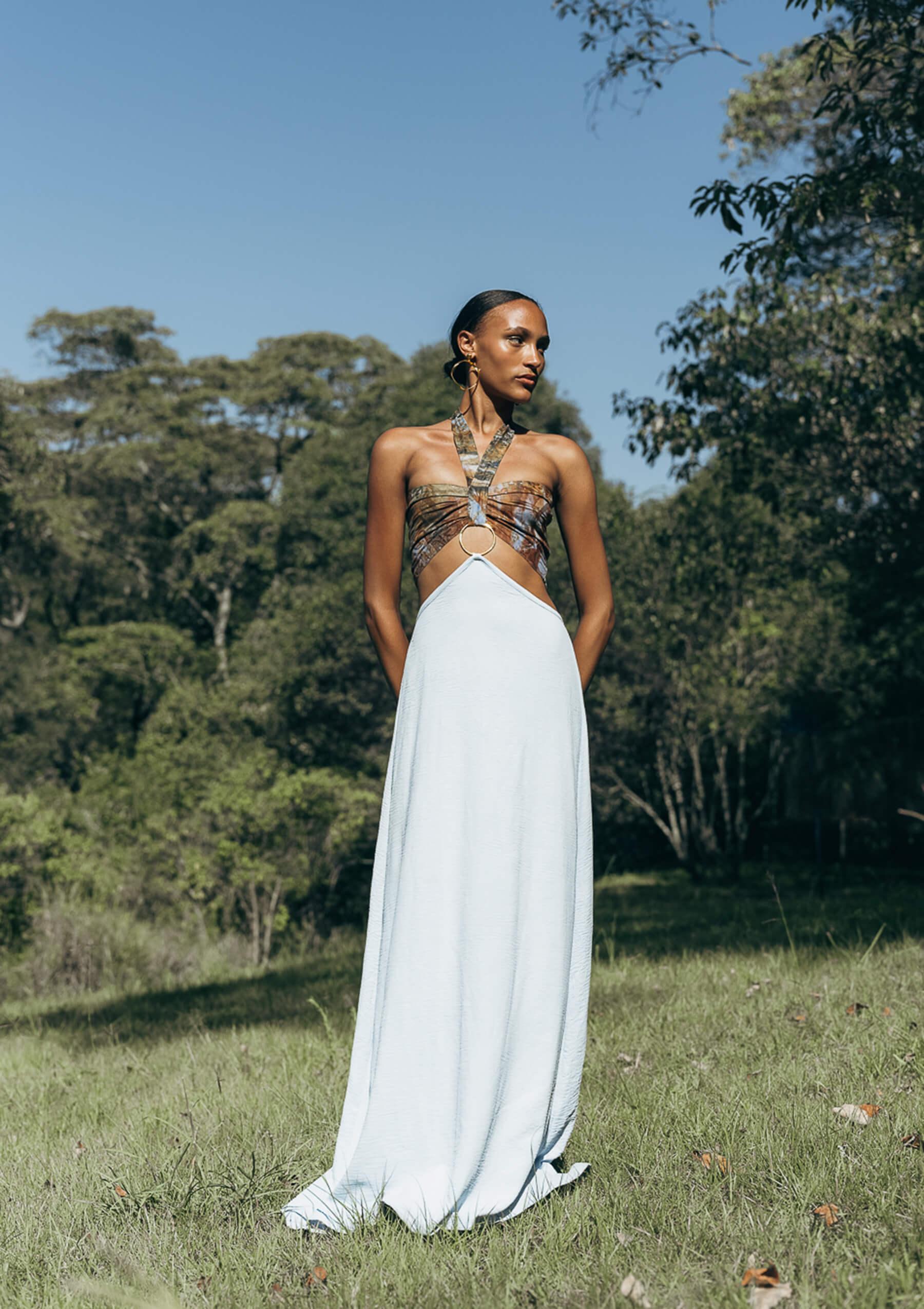 LAUREEN BATIK DRESS - SKY BLUE