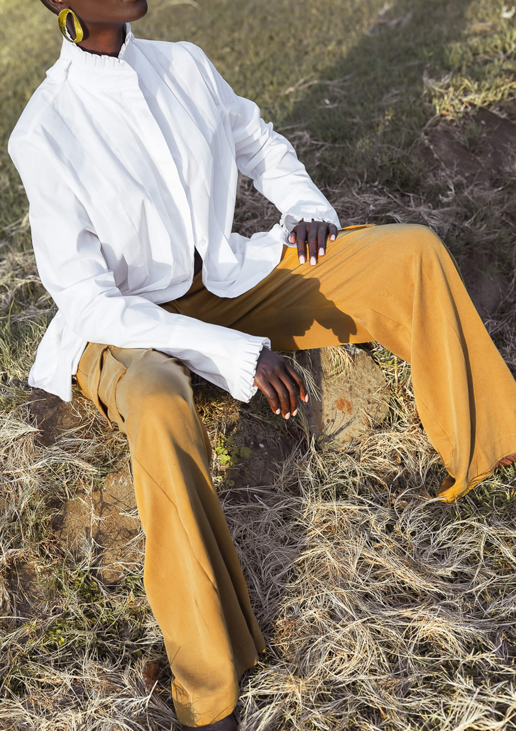 LEONA CARGO PANTS - MUSTARD