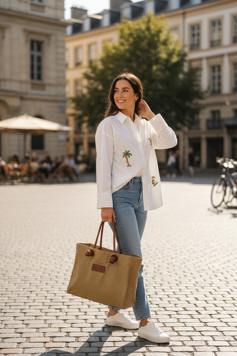 MARA TOTE BAG - KHAKI