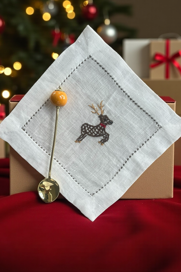 X-MAS LINEN CUP MATS