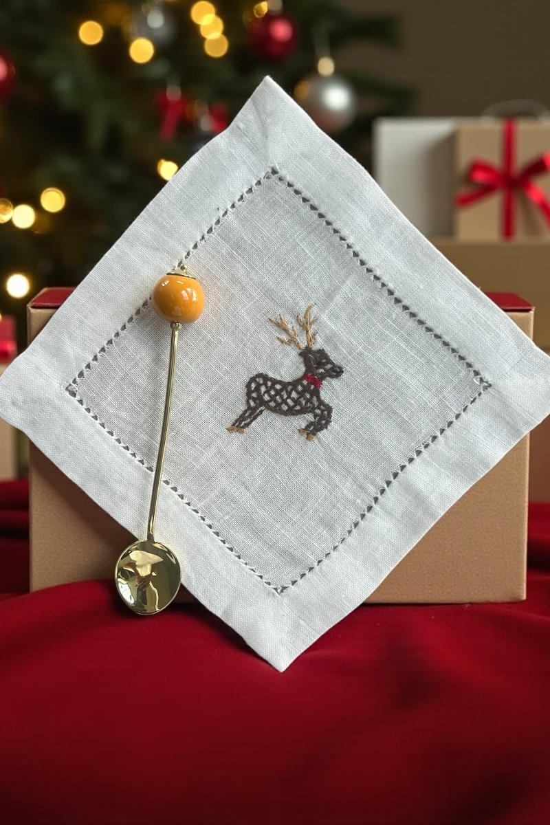X-MAS LINEN CUP MATS