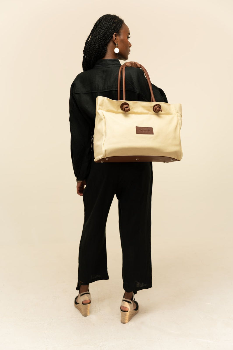 MARA TOTE BAG - BEIGE