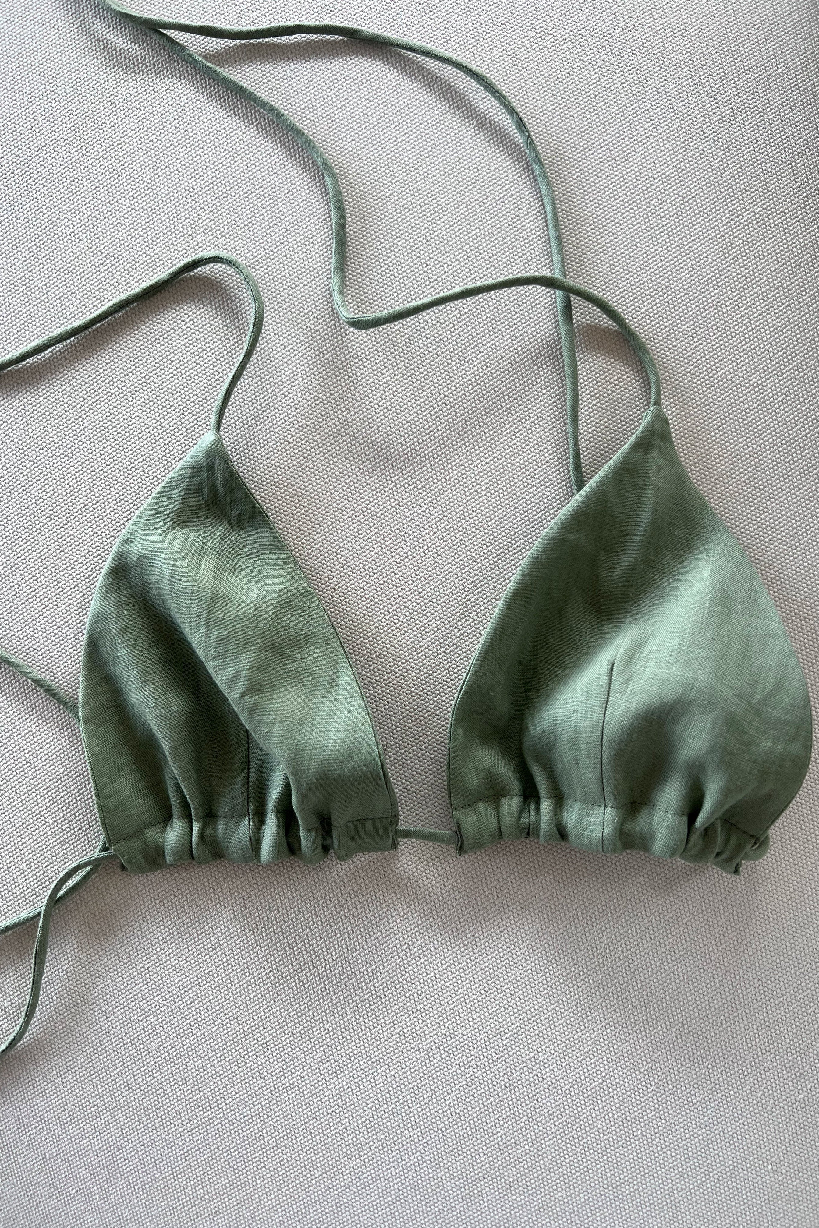 ELLA BRA TOP - OLIVE GREEN