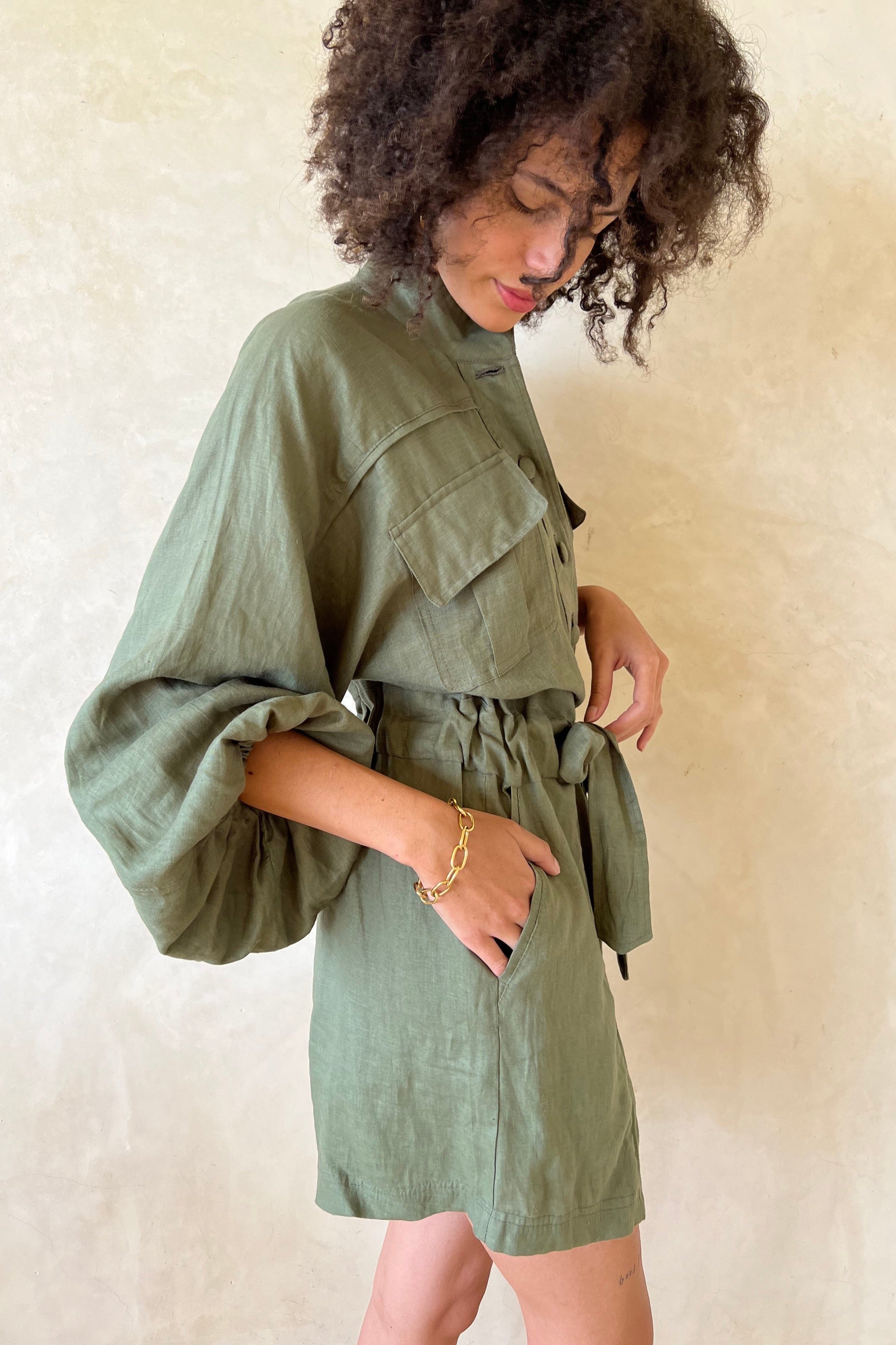 ISLA JUMPSUIT - DARK OLIVE