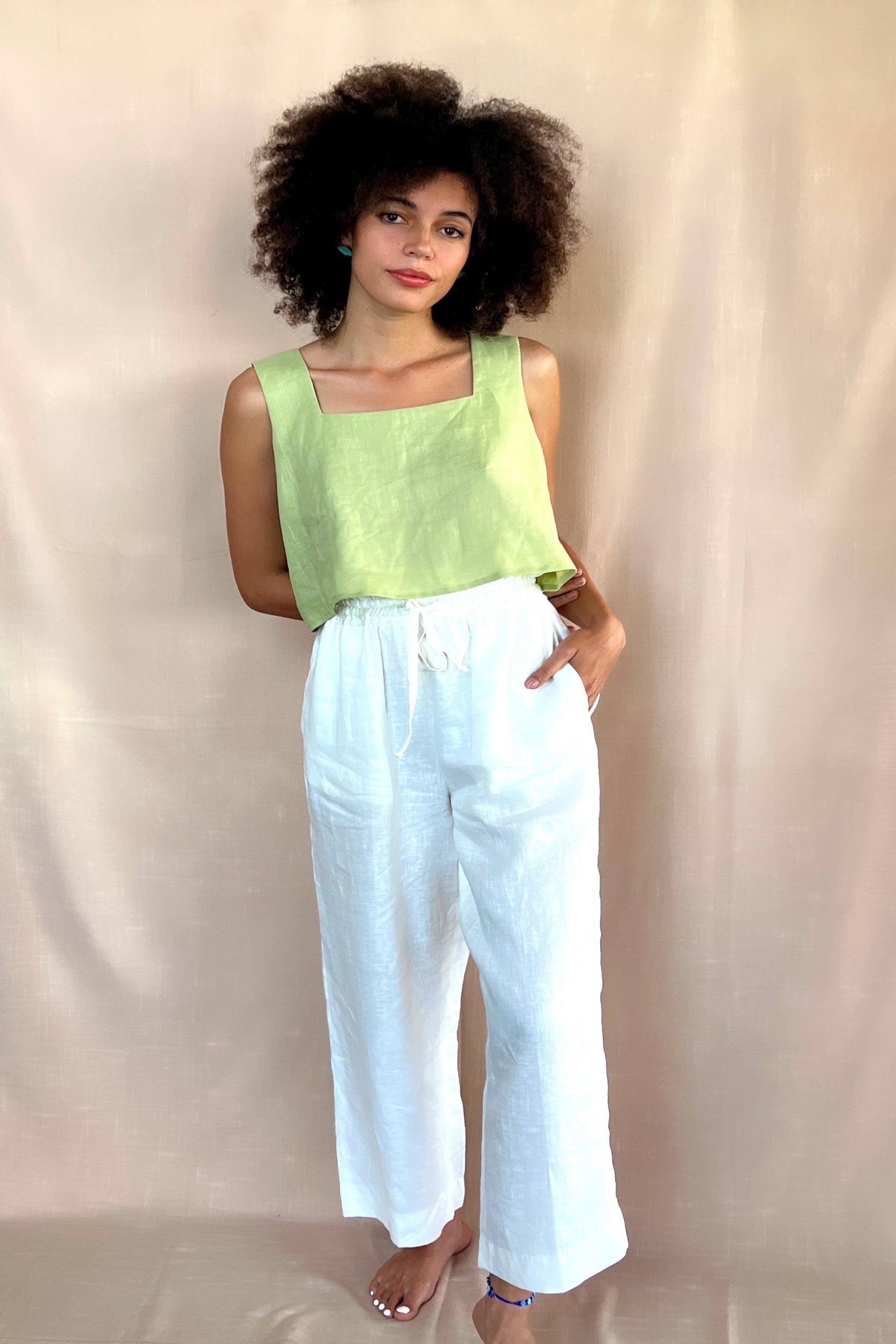 MIA TOP - OLIVE GREEN
