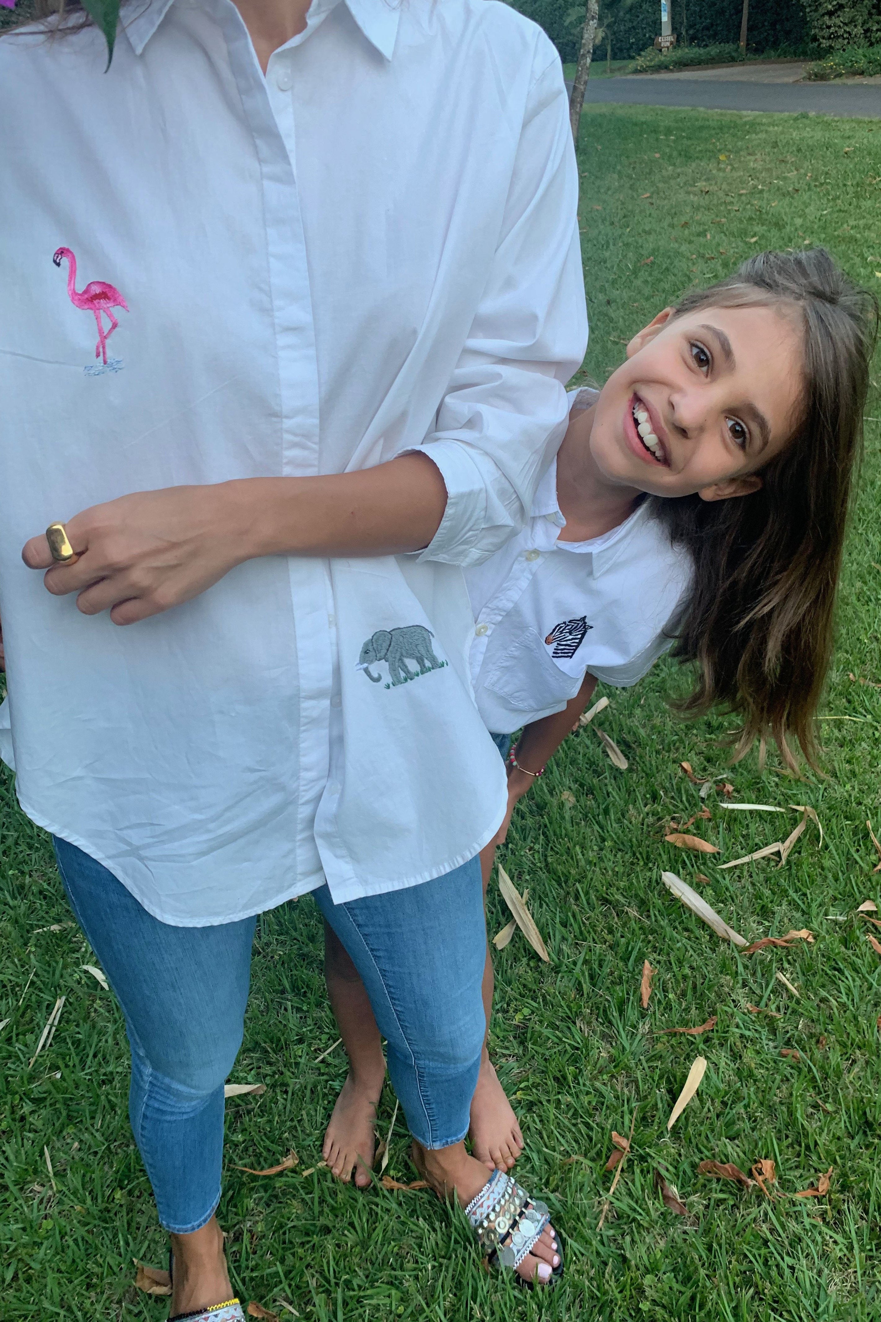 SAVANNAH LOOSE FIT SHIRT - FLAMINGO & ELEPHANT