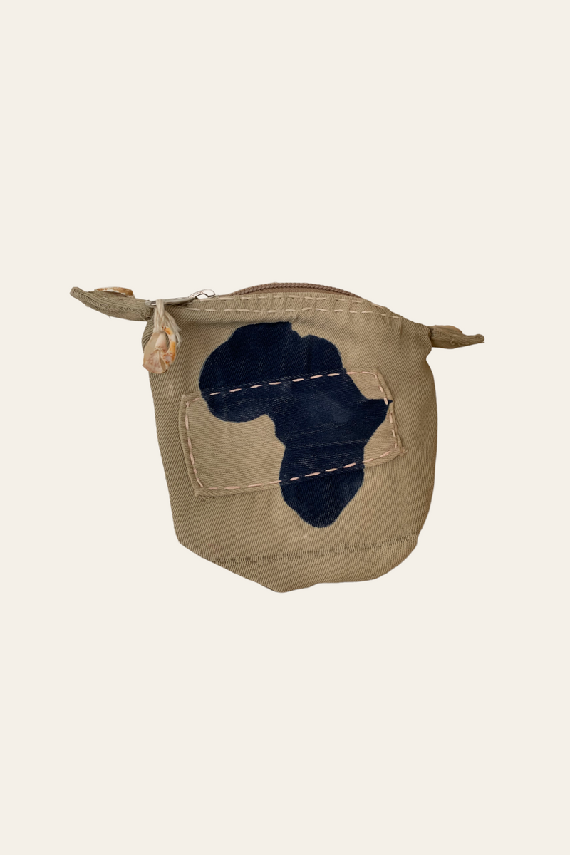 SMALL WASH BAG AFRICA MAP - VINTAGE