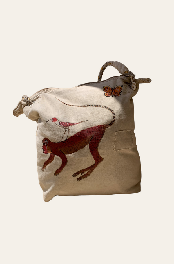 MESSENGER BAG - MONKEY BIRD BUTTERFLY