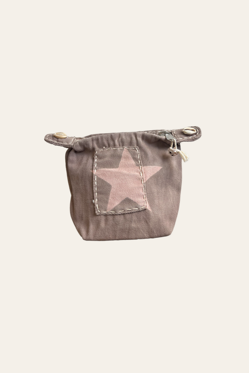 SMALL WASH BAG LUCKY STAR - DUSKY PINK