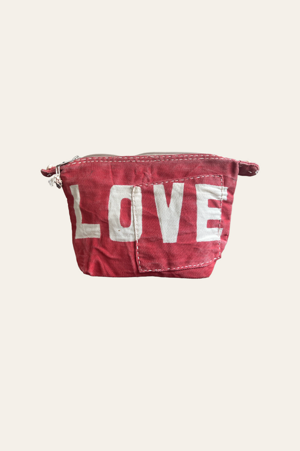 WASH BAG LOVE - RED