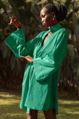 ROZHINA DRESS - EMERALD GREEN